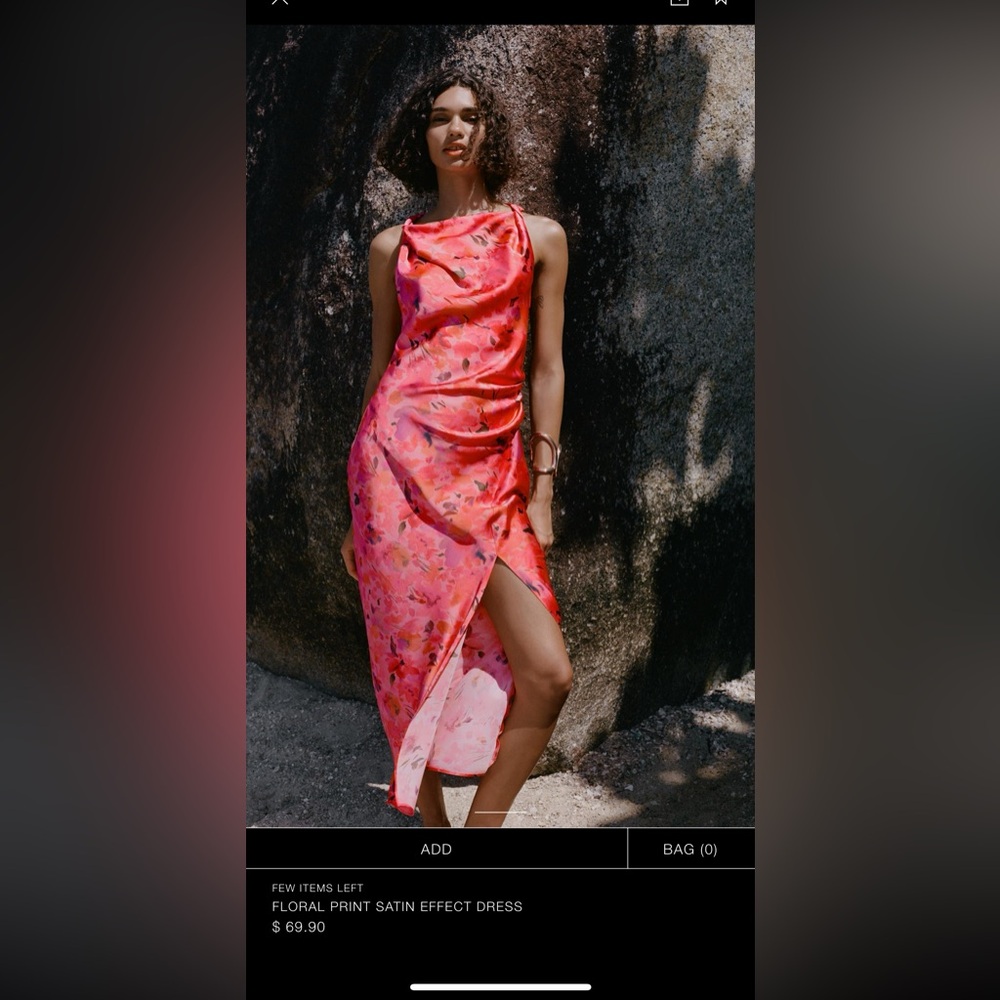 Zara Floral Satin Dress